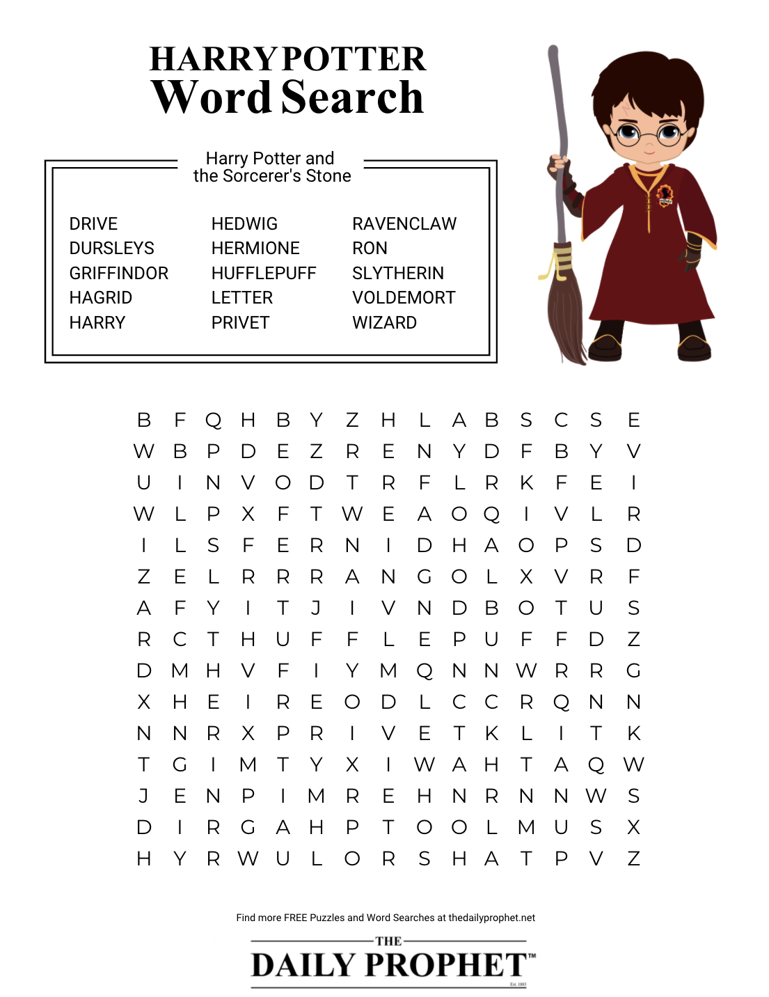 Harry Potter Word Search